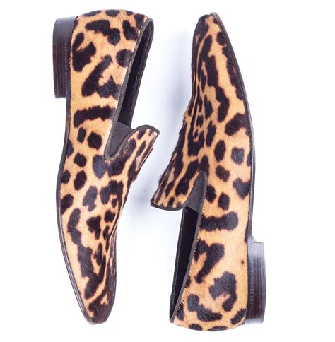 ysl leopard loafers|saint laurent ladies loafers.